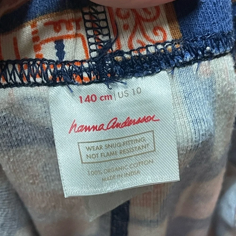 Hanna Andersson Long John Cotton Pajama‎ Pants in Gingerbread Village